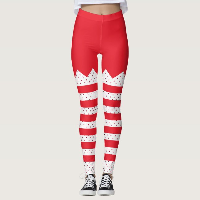 Jul Elf Rand och Dots Leggings (Framsida)
