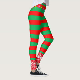 Jul Elf Red and Grönt Leggings