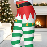 Jul Elf Red och Grönt Rand Helgdag Leggings<br><div class="desc">Gå in i helgdag anda med dessa festliga,  självinspirerade lagar! Den klassiska röda och grönt rand mönster är perfekt för att sprida julklappen. De är bekväma och ansträngande för julfester,  mysiga nätter i eller till och med roligt springa.</div>