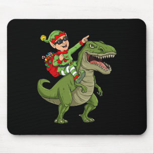Jul Elf Riding Dinosaur T Rex Boys Kids Roligt Musmatta