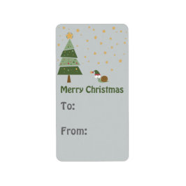 Jul Elf Snigel Gift märkre Adressetikett