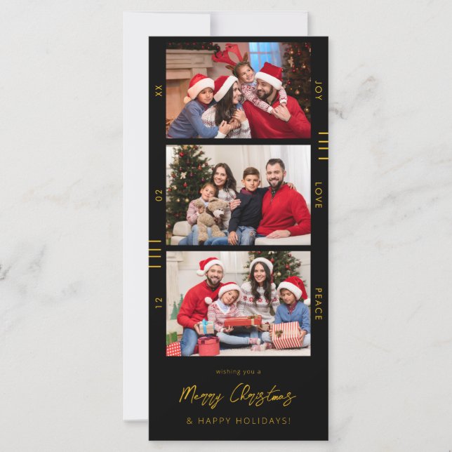 Jul eller Helgdag Multi Photo Retro Filmstring (Framsida)