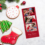 Jul eller Helgdag Multi Photo Retro Filmstring R<br><div class="desc">Skicka roligt-,  Chic- och minimalistkort eller julkort med en liten bit av ett reflexbildspel till din jul eller Helgdag Multifoto Retro Filmremsa - Röd jul eller Helgdagskort.</div>