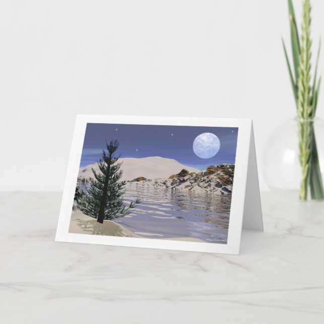 Jul- eller Solstice Card - "Solstice Blessings" Helgkort (Framsida)