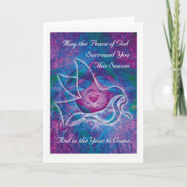 Jul eller Solsticekort - "julduva ", Helgkort