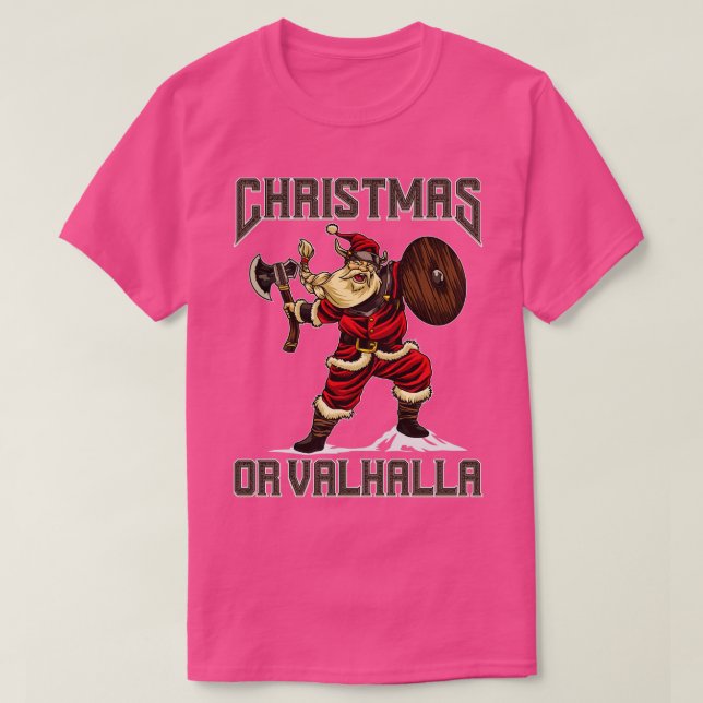 Jul- eller Valhalla Viking-julklappar T Shirt (Design framsida)