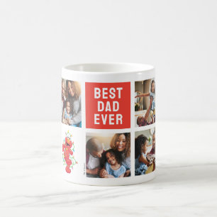 Jul Elmo Bästa Pappa - Fotokollage Kaffemugg