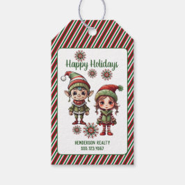 Jul Elves Lycklig Helgdag Presentetikett