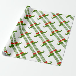 Jul Elves Mönster Helgdag Festive Roligt Presentpapper