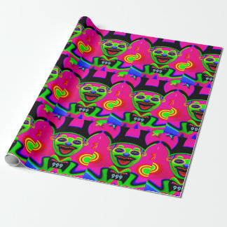 Jul Elves neon Wrapping Papper Presentpapper