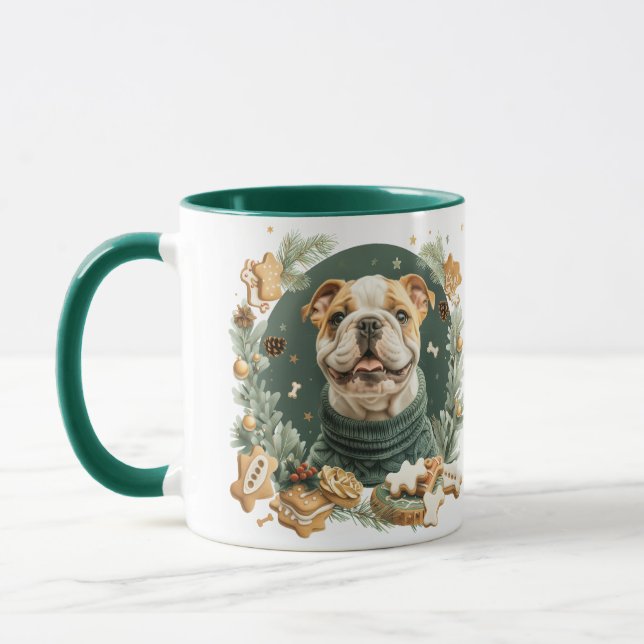 Jul Engelska Bulldog Mugg (Vänster)