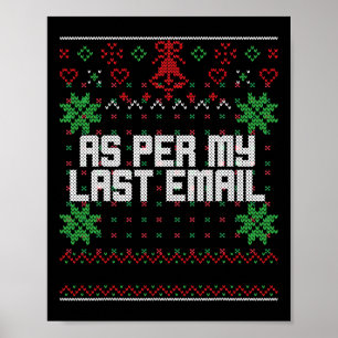 Jul Enligt Min Senaste E-post Sarcastic Fult Konto Poster