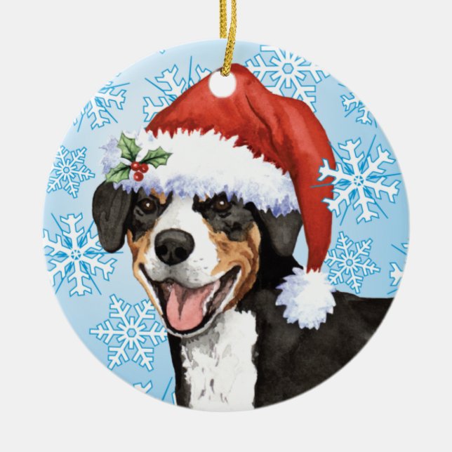 Jul Entlebucher Julgransprydnad Keramik (Framsidan)