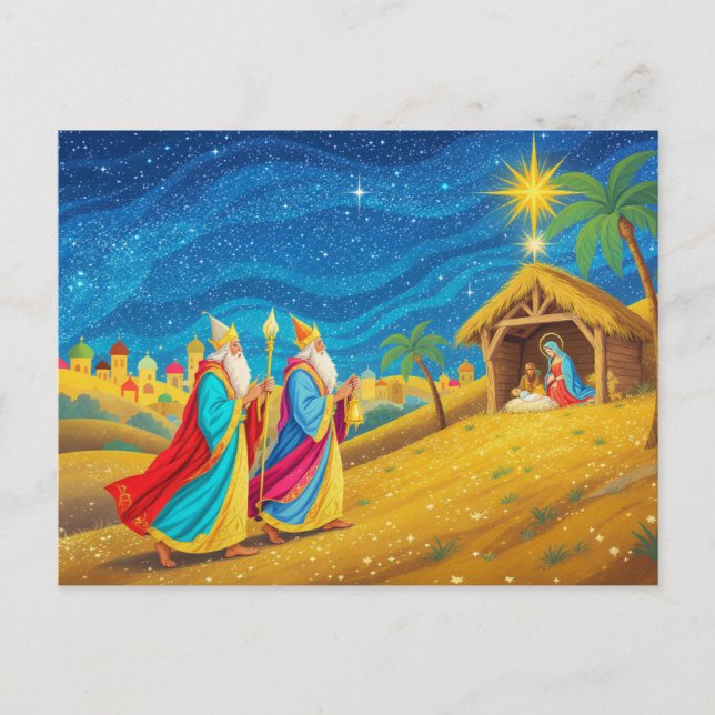 Jul Epifani Tre Konungar Jul Helg Vykort (Framsida)