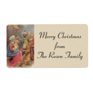 Jul Epiphany Three Kung Heliga Family Fraktsedel