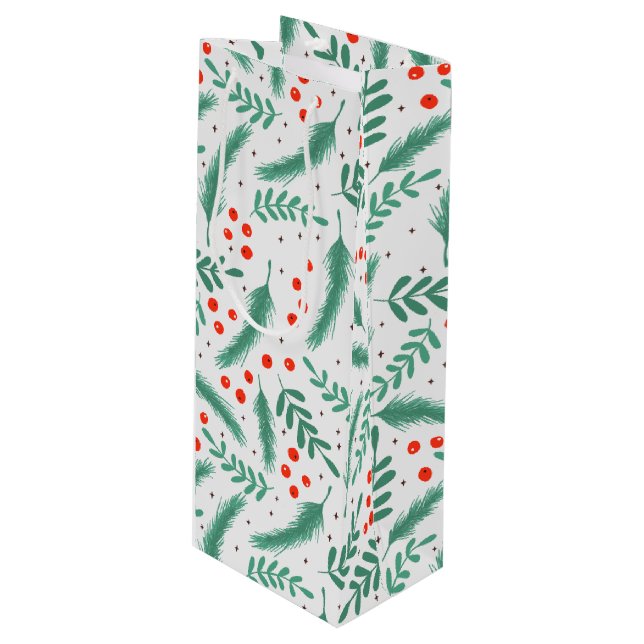 Jul Evergreen Boughs and Holly Berries (Framsidan Vinklad)