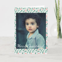 Jul Evergreen Boughs and Holly Berries Photo