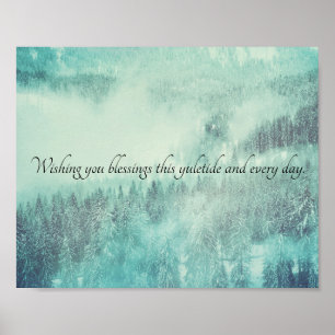 Jul Evergreen Forest Winter Solstice Poster