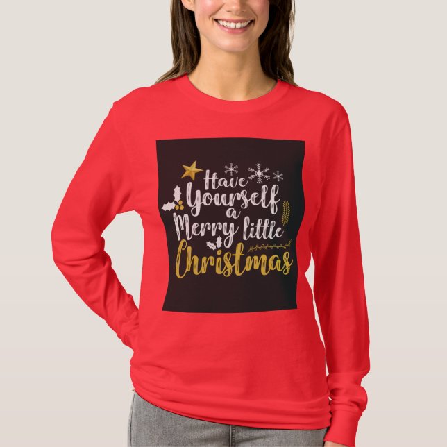 JUL FÅ ETT GLATT LITET T-SHIRT (Framsida)