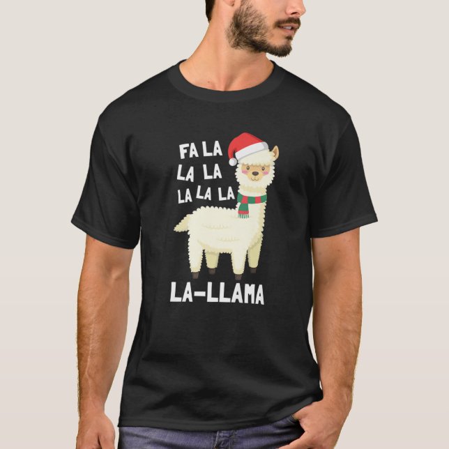 Jul Fa La Llama T Shirt (Framsida)