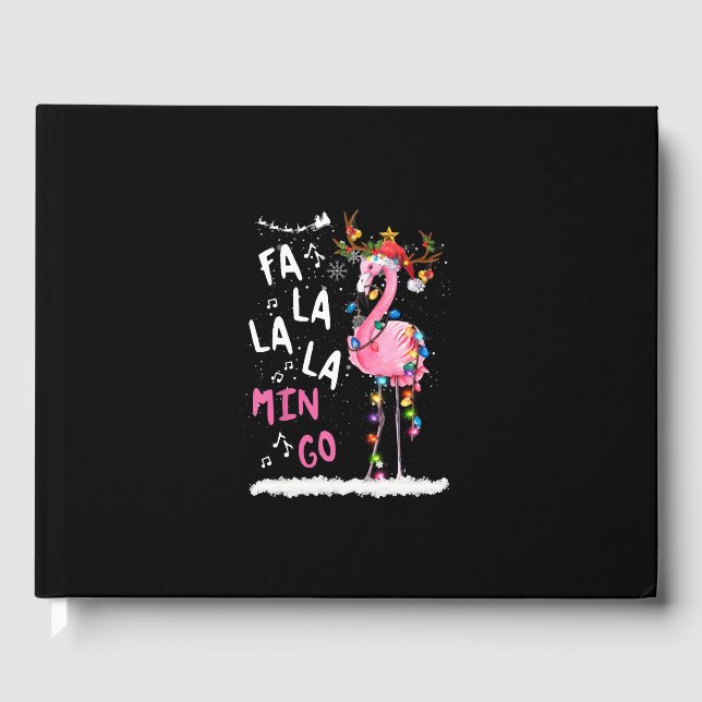 Jul - Fa-La Mingo Flamingo med jul Gästböcker (Framsida)