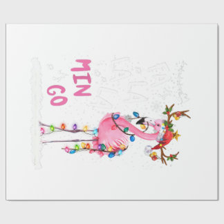 Jul - Fa-La Mingo Flamingo med jul Presentpapper