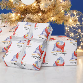 Jul Fågel med halsduk  Presentpapper