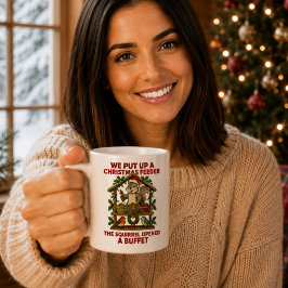 Jul Fågelmat Skojig Ekorre Buffémugg Kaffemugg