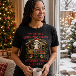 Jul Fågelmatare Ekorrebuffé T-Shirt