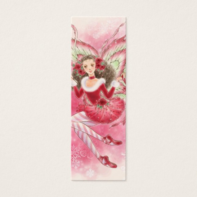 Jul Fairy Bookmark Litet Visitkort (Framsidan)