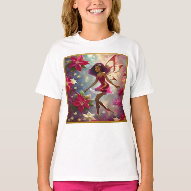Jul Fairy Collection Plum Tint Natural Hair T Shirt (Framsida)