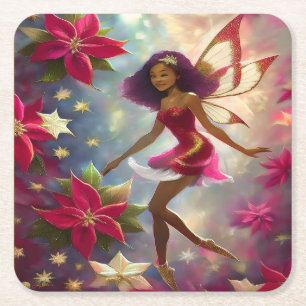 Jul Fairy Collection Plum Tint Natural Hair Underlägg Papper Kvadrat