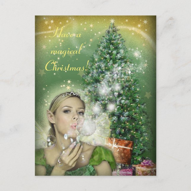 Jul Fairy Helg Vykort (Framsida)