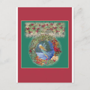 Jul Fairy Magic Illustration Helg Vykort
