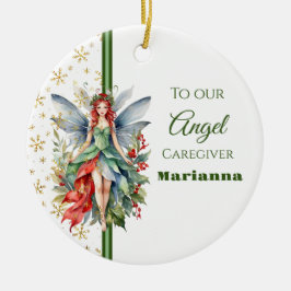 Jul Fairy Round Caregiver Ornament