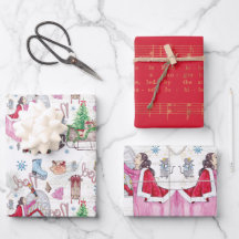 Jul Fairy Tale Hand målade vattenfärg