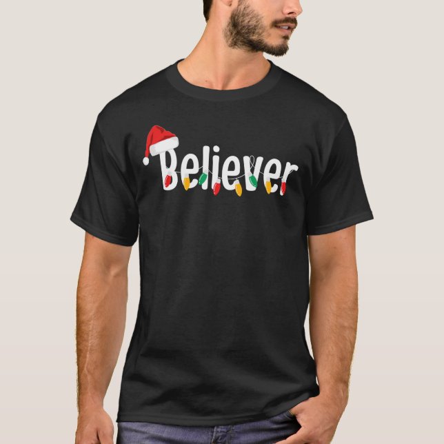 Jul Faith Believer | JULTOMTEN JULAFTON LJUS T Shirt (Framsida)