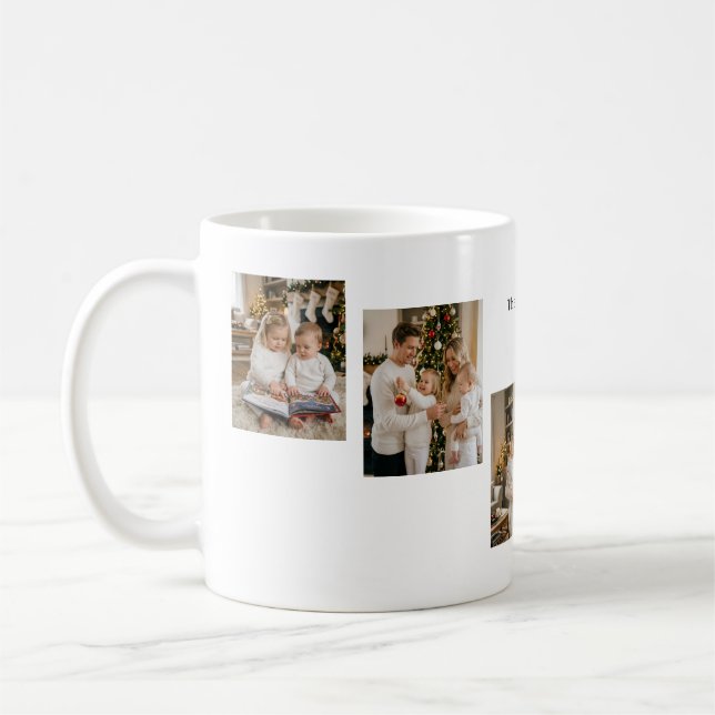 Jul Familj Anpassad Foto Kaffe Mugg (Vänster)