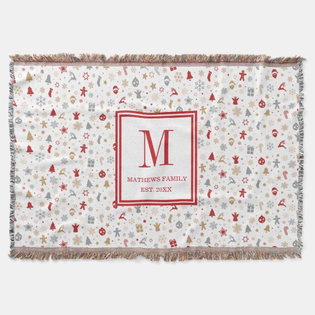 Jul Familj Initial Monogram  Filt (Framsidan)