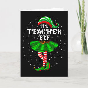 Jul Familj Matchande Kvinnor Flickor Läraren Alv C Kort