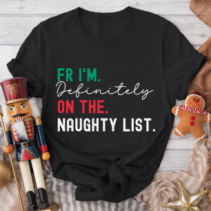 Jul Familj Matchande Roliga Naughty List Gen Z T Shirt
