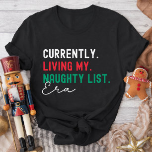 Jul Familj Matchande Roliga Naughty List Gen Z T Shirt