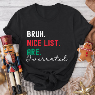 Jul Familj Matchande Roliga Naughty List Gen Z T Shirt