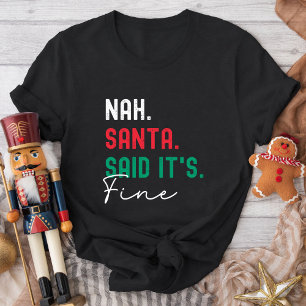 Jul Familj Matchande Roliga Naughty List Gen Z T Shirt