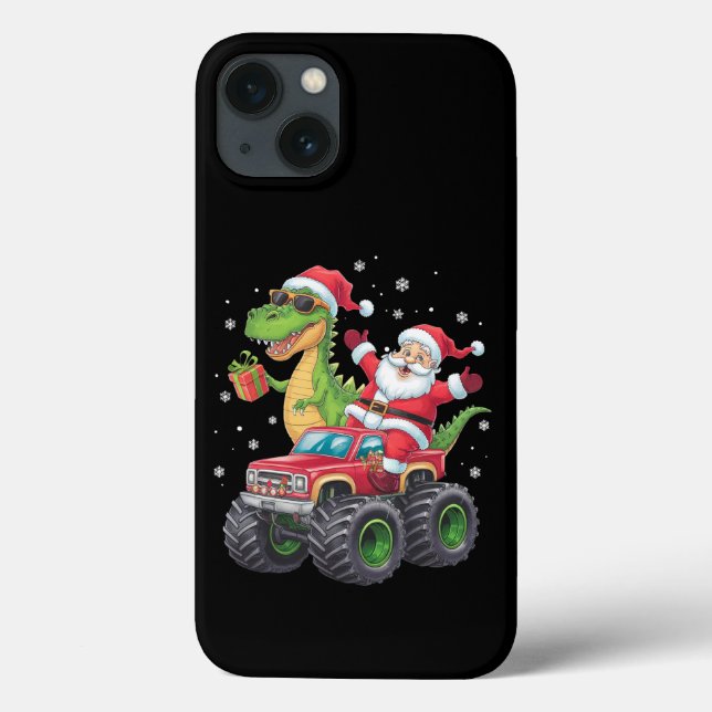 Jul Familj Matchande Tomte Lastbil Dinosaurie (Baksida)