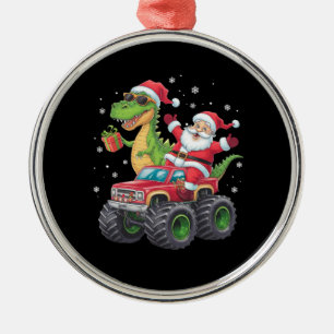 Jul Familj Matchande Tomte Lastbil Dinosaurie Julgransprydnad Metall