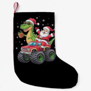 Jul Familj Matchande Tomte Lastbil Dinosaurie Liten Julstrumpa