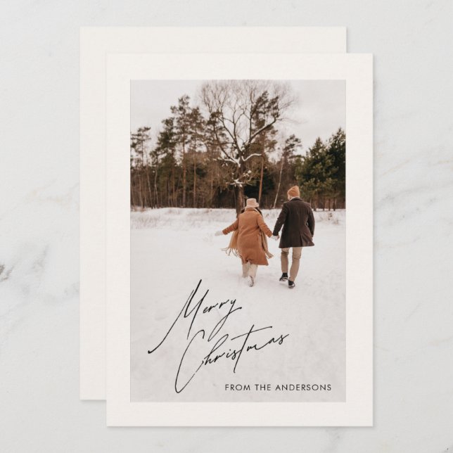 Jul Familj Semester Kort (Fram/baksida)