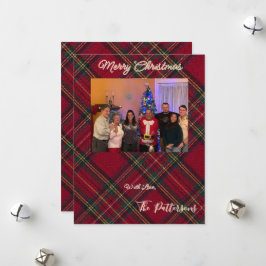 Jul Familjefoto Rutat Jul Platt Semesterkort Julkort
