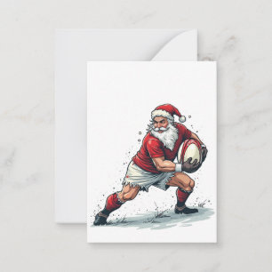 Jul Fantasi Fotboll Spelar Tomte Anteckningskort